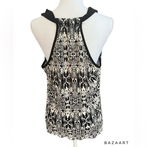 New Directions Womens Sleeveless Tank Top Black and White XL - Picture 2 of 3